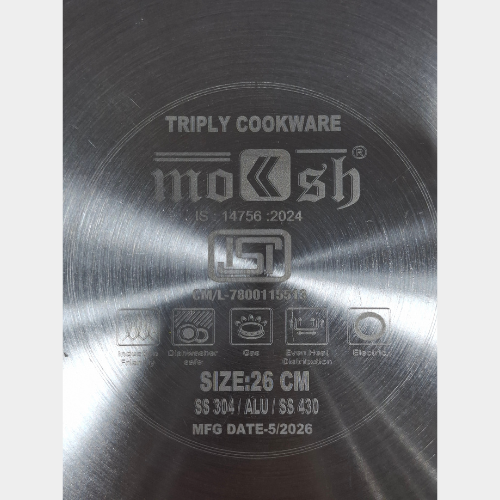 Moksh Triply Biryani Pot 26cm - Image 5