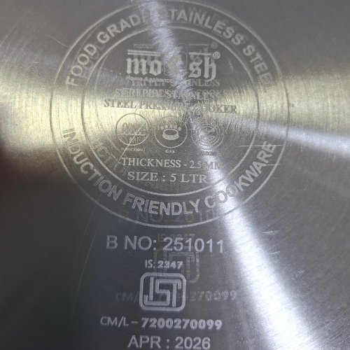 Moksh triply 5 ltr Pressure cooker - Image 5