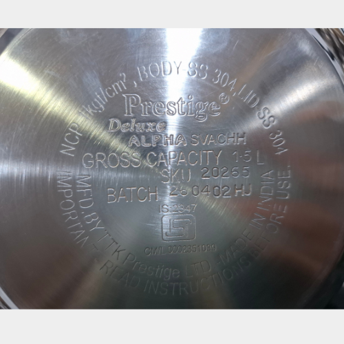 Prestige Deluxe Alpha Svachh 1.5 ltr Pressure cooker - Image 3